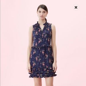 Rebecca Taylor Sprig Floral Print Jacquard Dress